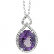 Picture of Amethyst Diamond Necklace