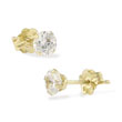 14K 4mm CZ Round Studs