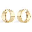 14K Yellow Gold 8.25x20mm Band Hoop Earrings