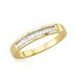 Tap Baguette Diamond Wedding Band - Yellow Gold