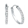 14K White Gold .50ct Diamond Hoop Earrings SI1-SI2 G-H