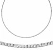 14K White Gold 2.31ct Diamond Tennis Necklace SI1-SI2 G-H
