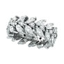 18K White Gold Marquise 4.02ct Diamond Eternity Floral Leaf Ring Band SI1-SI2 G-H