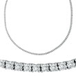 18K White Gold Eternity 10.51ct Diamond Tennis Necklace SI1-SI2 G-H