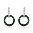 Emerald With Diamond Earrings