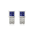 Blue Sapphire Diamond Earring