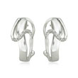 14K White Gold Fancy Diamond Swirl Earrings