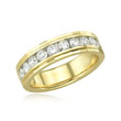 14K .75ct Round Channel Set Diamond Wedding Band