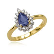 Pear Sapphire And Diamond Ring