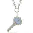 Charles Hubert Swarovski Crystal Blue Dial Key Pendant Watch