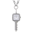 Charles Hubert Swarovski Crystal White Dial Key Pendant Watch
