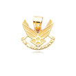 14K Yellow Gold U.S. Air Force Pendant