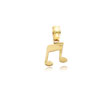14K Yellow Gold Double Notes Charm