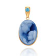 14K Yellow Gold December Mother Agate Cameo Pendant