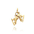 14K Yellow Gold Ice Skates Charm