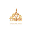 14K Yellow Gold I Heart Tennis Charm