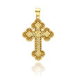 14K Greek Filigree Cross Pendant