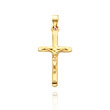 14K Yellow Gold Polished Crucifix Pendant