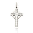 14K White Gold Celtic Cross Charm