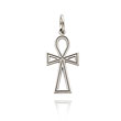 14K White Gold Ankh Cross Charm
