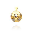 14K Yellow Gold & Rhodium 3D Soccer Ball Pendant