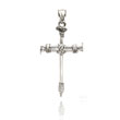 14K White Gold Nail Cross Pendant