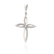 14K White Gold Passion Cross Pendant