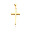 14K Rose Gold Solid Cross Pendant