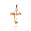 14K Rose Gold Free Form Cross Pendant