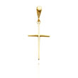 14K Yellow Gold Thin Cross Pendant