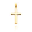 14K Yellow Gold Smooth Medium Cross Pendant