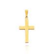 14K Yellow Gold Engraveable Cross Pendant