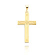 14K Yellow Gold "X" Design Cross Pendant