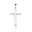 14K White Gold Polished Cross Inside of a Cross Pendant