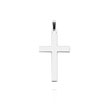 14K White Gold Medium Engraveable Polished Cross Pendant