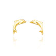 14K Yellow Gold Polished Dolphin Post Earrings
