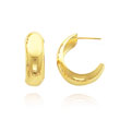 14K Yellow Gold 6.50x15mm C-Hoop Earrings