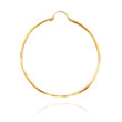 14K Yellow Gold Diamond Cut 1.50x45mm Hoops