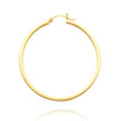 14K Yellow Gold 2x40mm Square Tube Hoops
