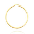 14K Yellow Gold 2x40mm Square Tube Hoops