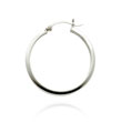 14K White Gold 2x25mm Square Tube Hoops