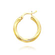 14K Yellow Gold 3.25x15mm Polished Twisted Hoops