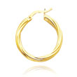 14K Yellow Gold 3.25x20mm Polished Twisted Hoops