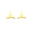 14K Yellow Gold Polished Whale Tail Post Earrings