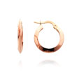 14K Rose Gold 3.50x15mm Knife Edge Hoops