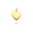 14K Yellow Gold Hollow Polished Puffed Heart Charm
