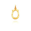 14K Yellow Gold Solid Horseshoe Charm