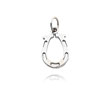 14K White Gold Solid Horseshoe Charm