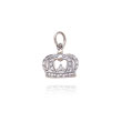 14K White Gold Royal Crown Charm