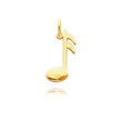 14K Yellow Gold Polished Musical Note Charm